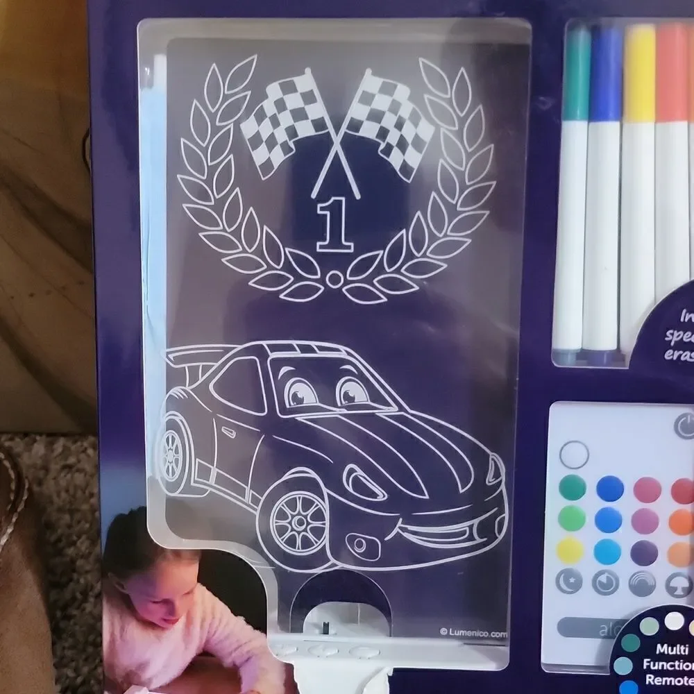 Aloka Race Car Color & Shine - 12 Color Pattern LED Decorative Light w Remote